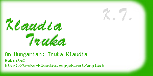 klaudia truka business card